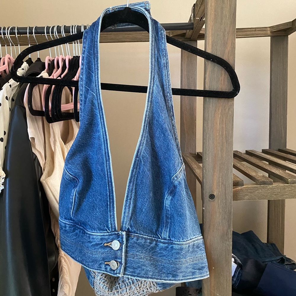 Denim crop top